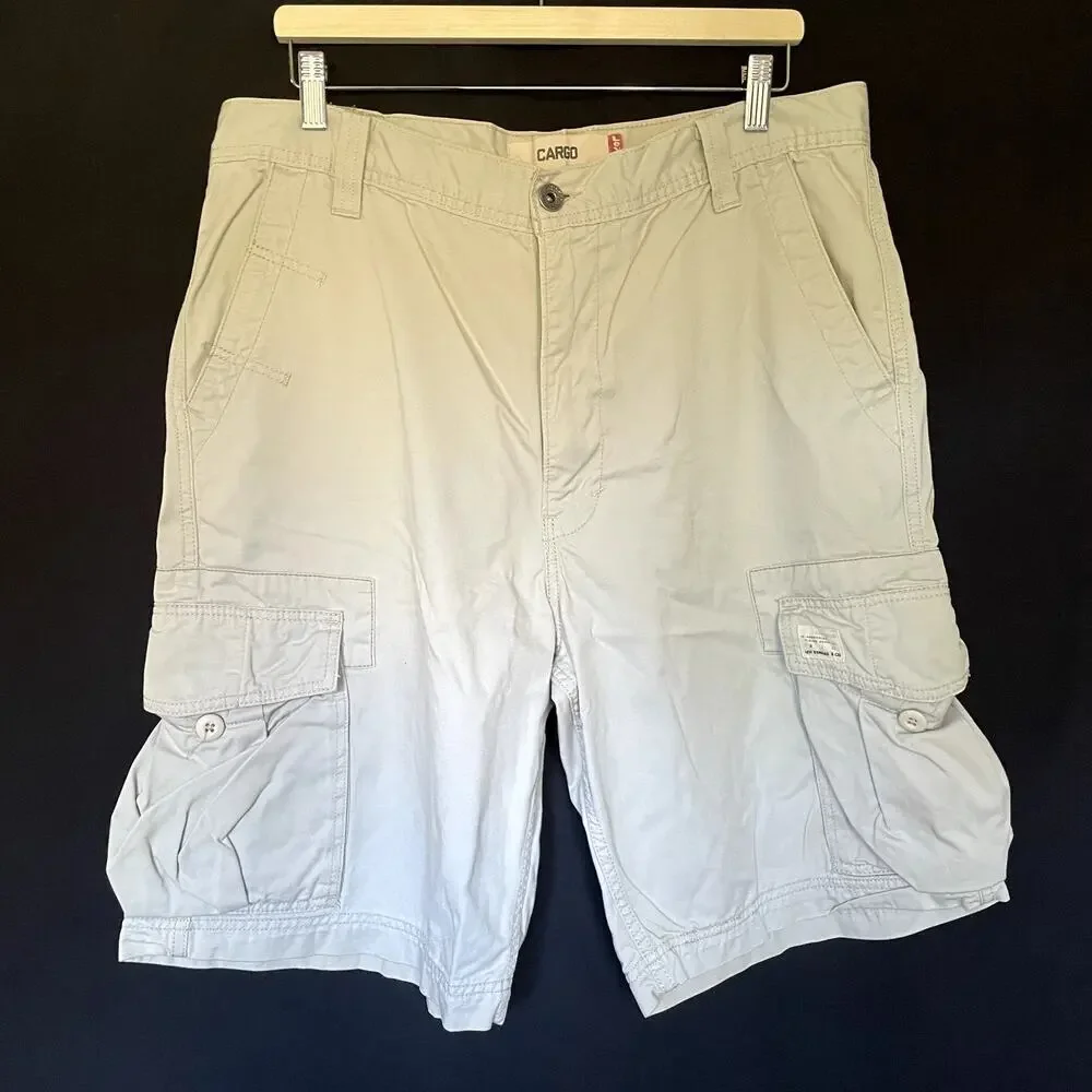 Levi's cargo pants beige men's size W36 cotton‎ multiple pockets summery style
